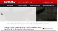 Desktop Screenshot of gebatec.de
